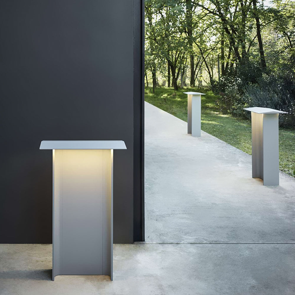 Ray Moderno Rectangular Metal Acrílico Solar Lámpara Exterior