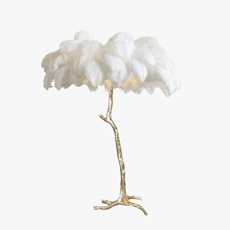 O'Moore Luxury Árbol Pluma/Resina Lámpara de Pie/Mesa