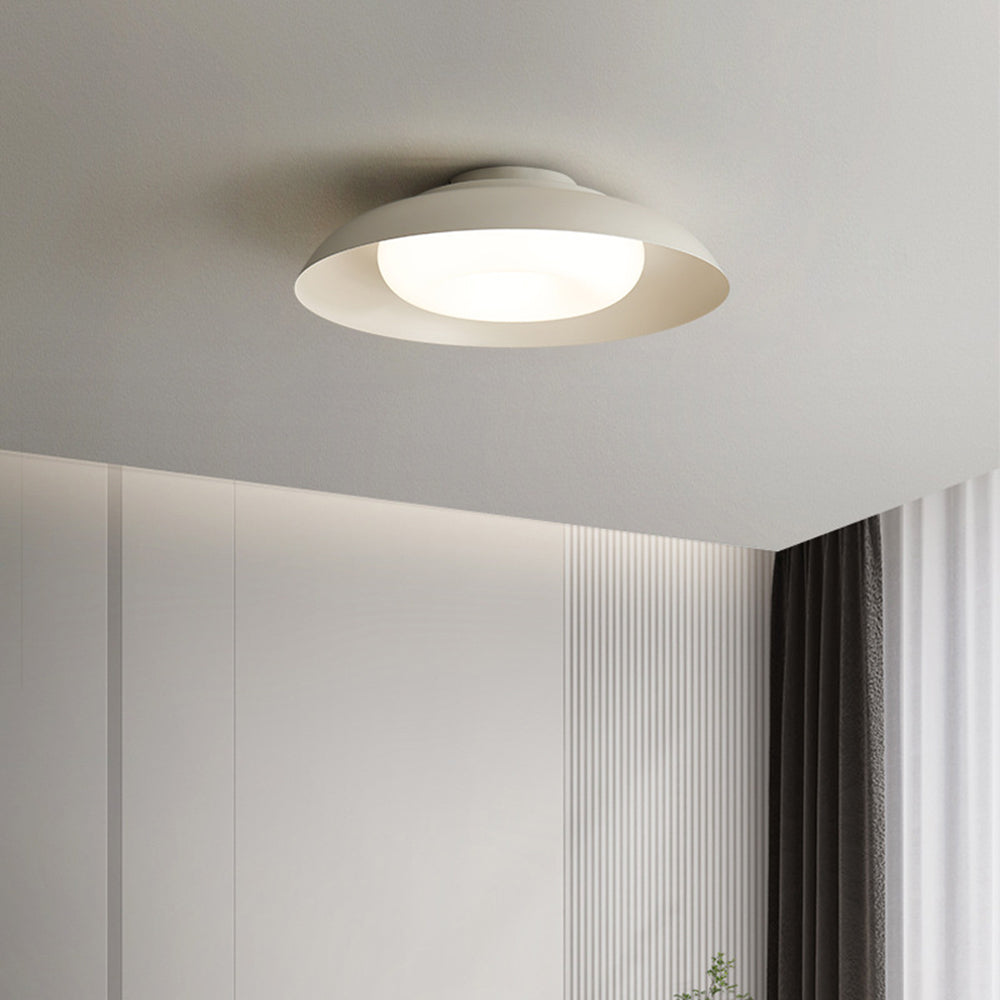 Arisha Moderna Redonda Metal LED Lámpara de Techo Blanca