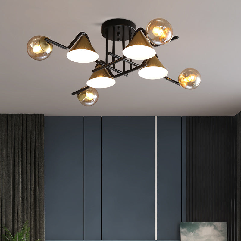 Arisha Inusual LED Lámpara de Techo Metal/Vidrio Dormitorio/Salón