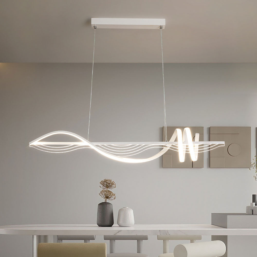 Arisha Contemporánea Geométrico Metal LED Lámpara Colgante Blanco/Negro