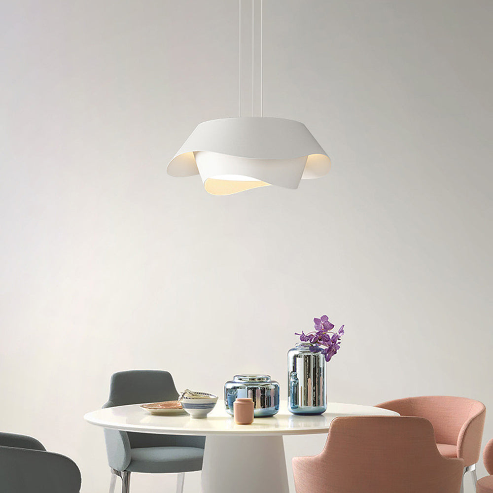 Arisha Moderna Diseño Minimalista Metal Lámpara Colgante Blanca