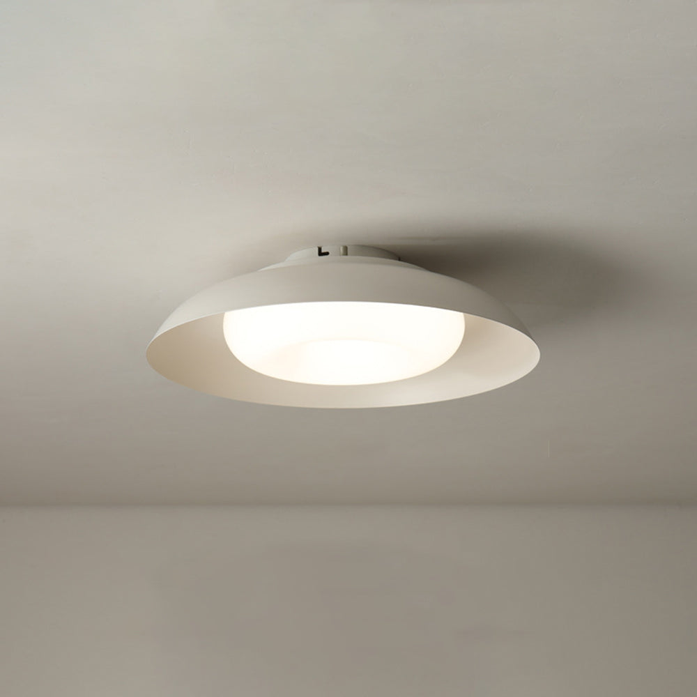 Arisha Moderna Redonda Metal LED Lámpara de Techo Blanca