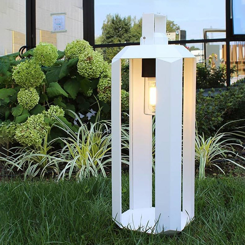 Ray Moderna Rectangular Metal Vidrio Lámpara Exterior