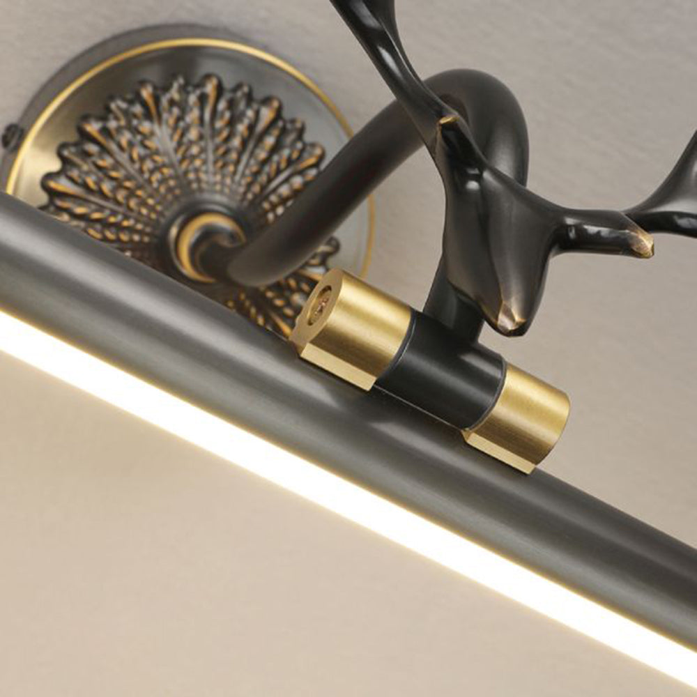 Arisha Decorativo Staghorn Metal/Acrílico Aplique de Pared Negro/Latón