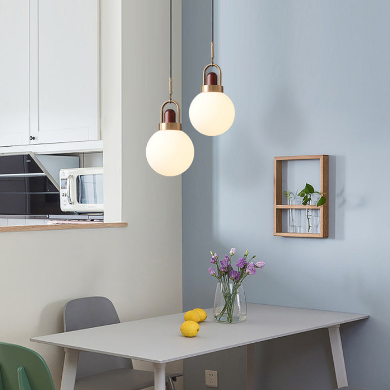 Valentina Moderno LED Lámpara Colgante Metal Madera Vidrio Dormitorio Comedor
