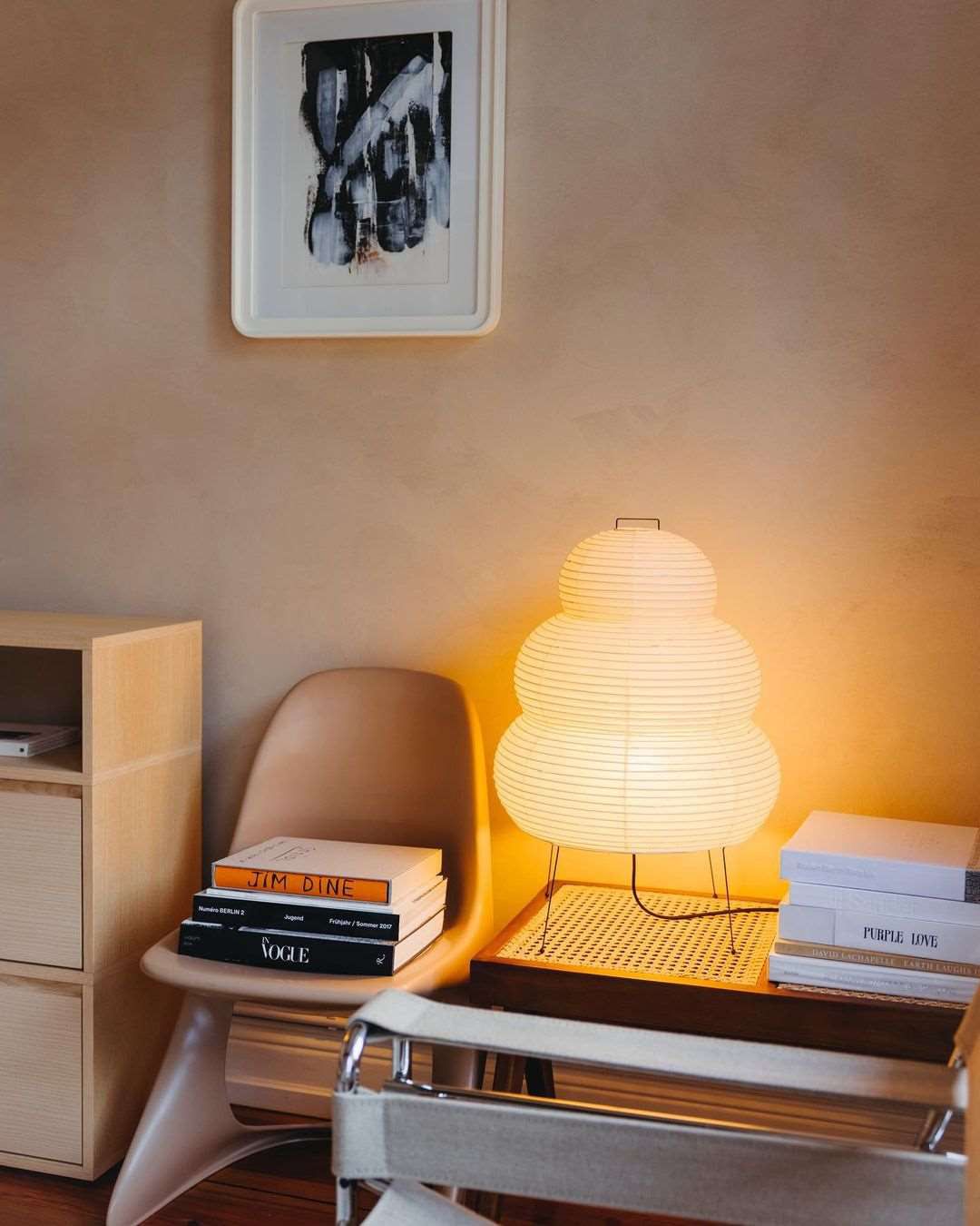 Tranquilux lámpara de mesa de papel inspirada en Japón