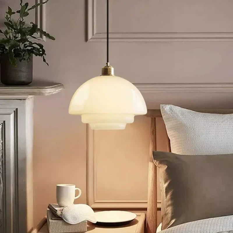 Arisha Medio Siglo Arte Lámpara Colgante Metal Vidrio Dormitorio Comedor