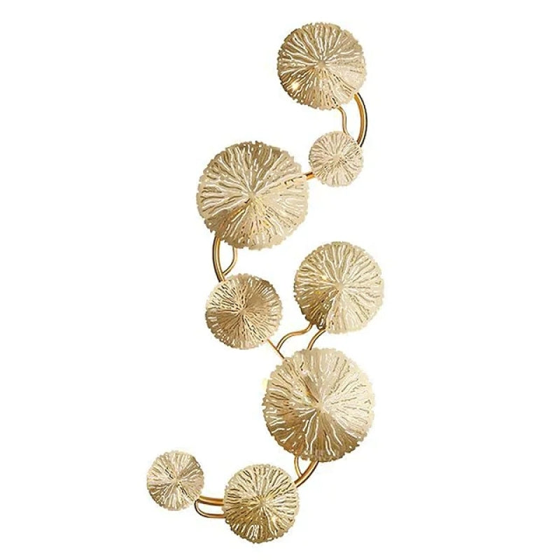 Arisha Diseño Lujo Árbol Metal Aplique de Pared Dorado