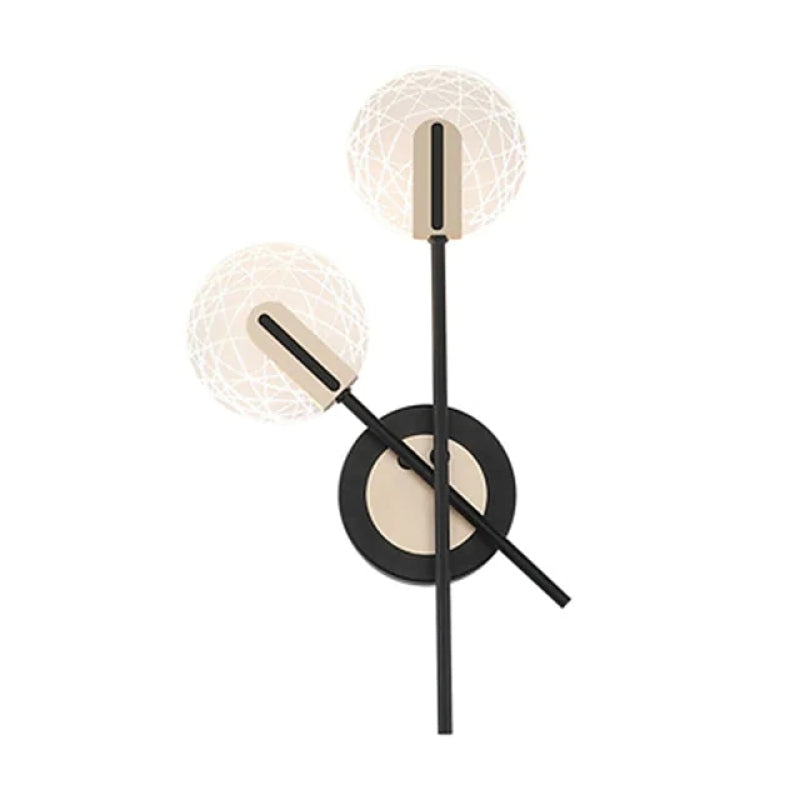 Arisha Moderno Diseño Multiple Redondo Acrílico Aplique de Pared Negro/Blanco