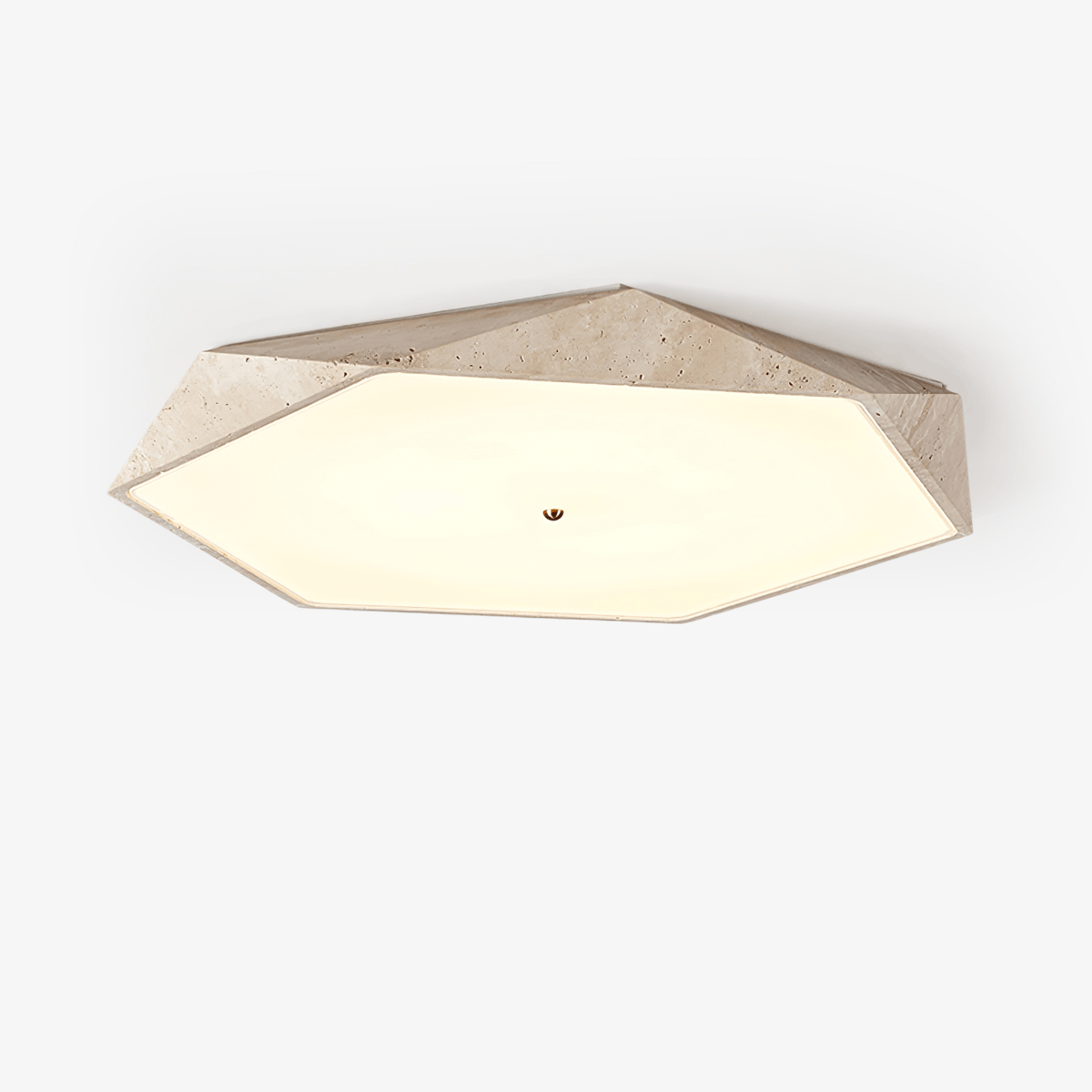Hexagonal lámpara de techo de travertino