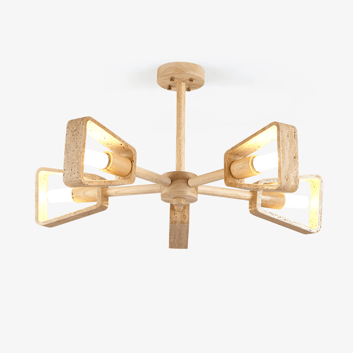 Hedra Travertone Geometric lámpara de araña