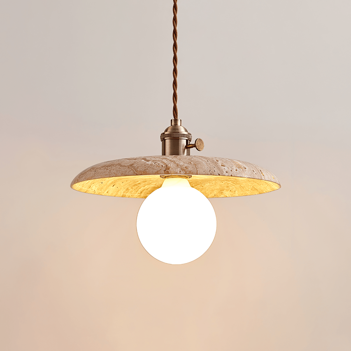 Tavaora lámpara colgante minimalista en travertino