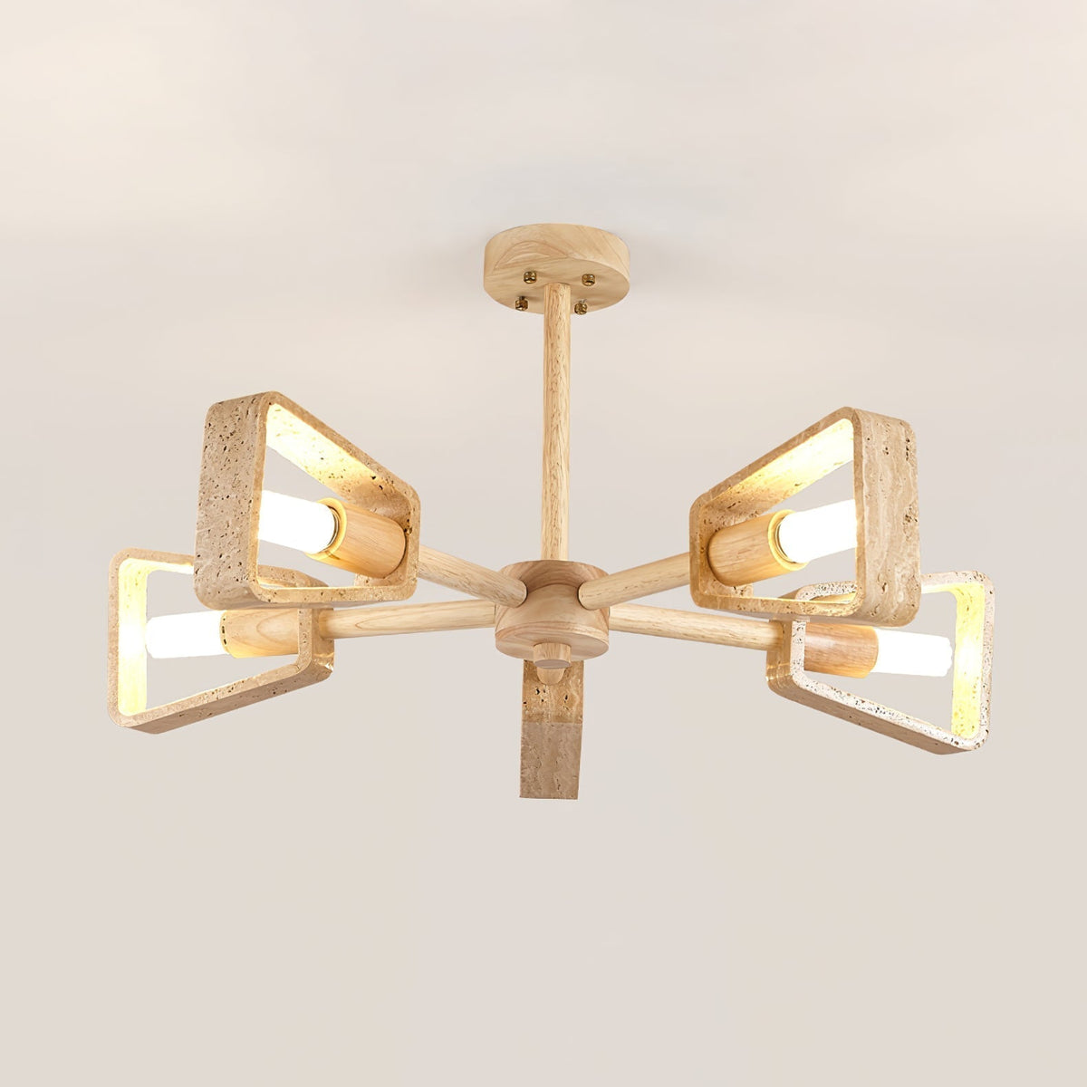 Hedra Travertone Geometric lámpara de araña