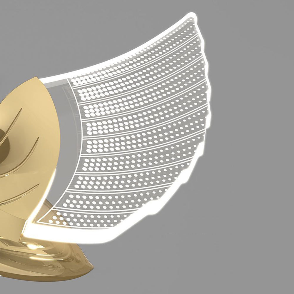 Arisha Decorativo Cisne Metal/Acrílico Aplique de Pared Oro Rosa/Dorado
