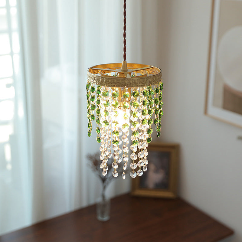 Kristy Vintage Cristal Lámpara Colgante Cristal Metal Dormitorio