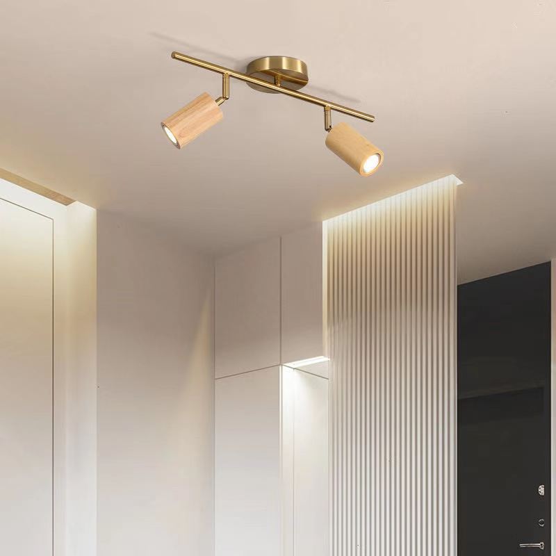Elvarena Lámpara de riel LED de madera