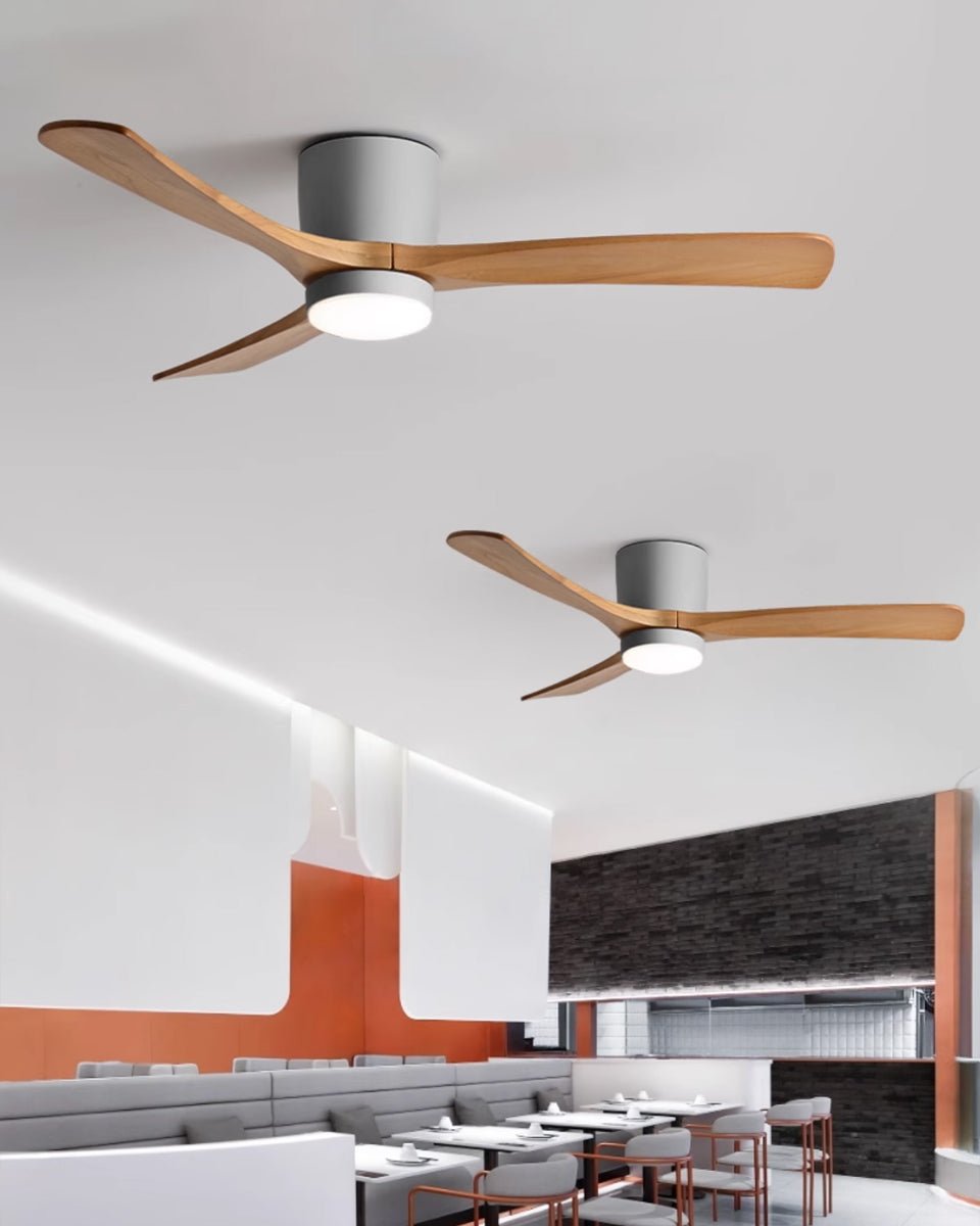 Ventilador de Techo con Luz Ezra Nórdico de Madera