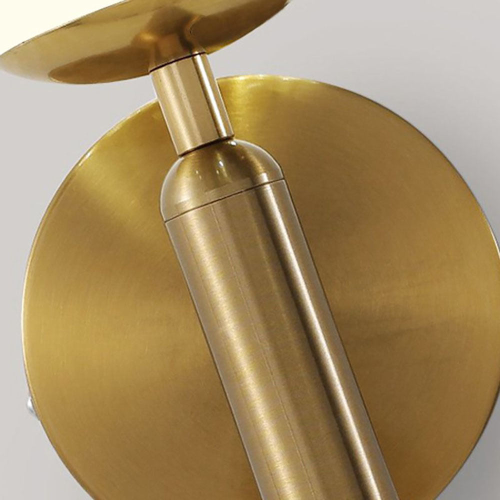 Valentina Moderno Bola Metal/Vidrio Aplique de Pared Dorado/Negro