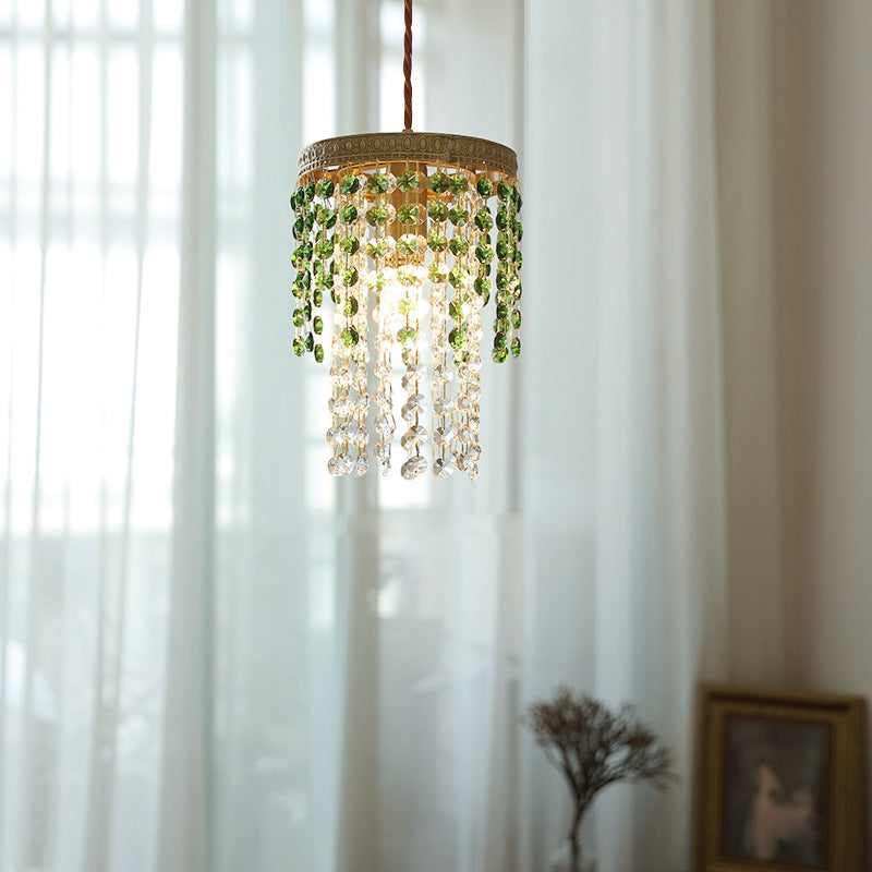 Kristy Vintage Cristal Lámpara Colgante Cristal Metal Dormitorio