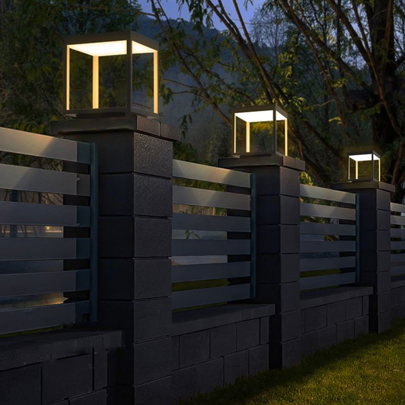 Ray Moderno Lámpara Exterior Rectangular Metal Patio