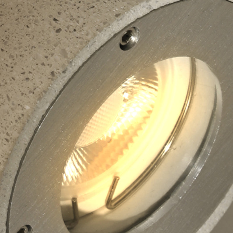 Ray Moderno Cilíndrico Cemento/Acrílico Aplique de Pared Exterior Negro/Blanco