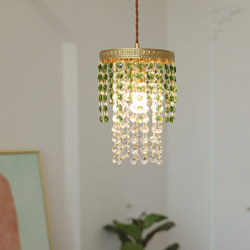 Kristy Vintage Cristal Lámpara Colgante Cristal Metal Dormitorio