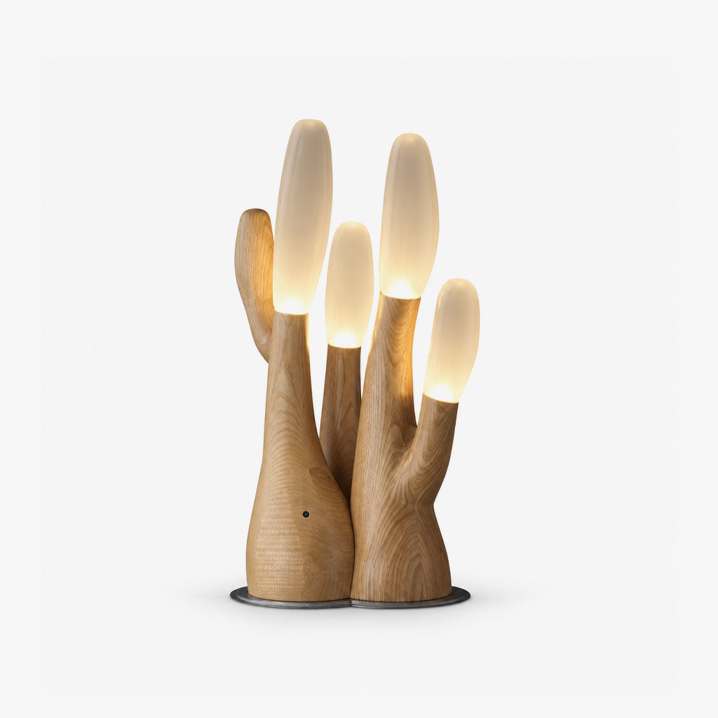 Lámpara de mesa de madera Rosedencombe