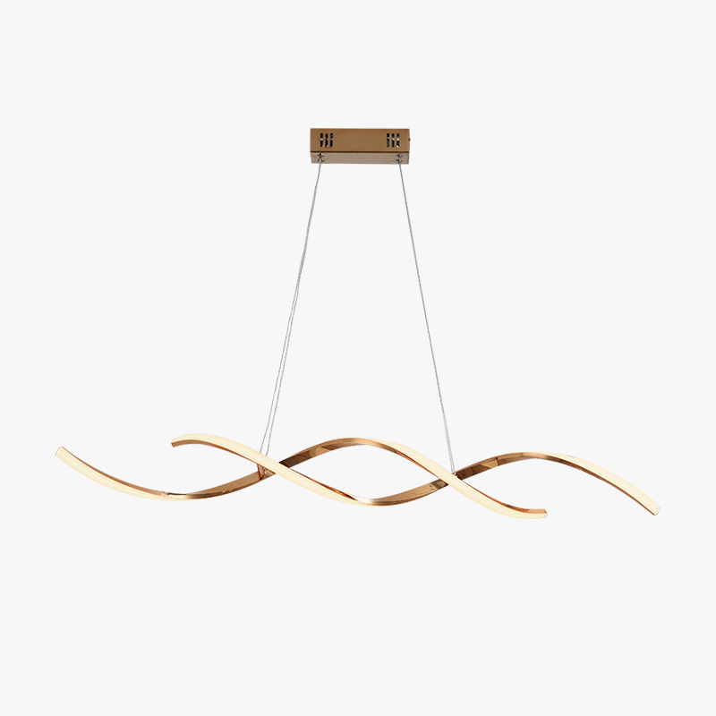 Arisha Moderna Wave Metal/Acrílico Lámpara Colgante Croma/Ora