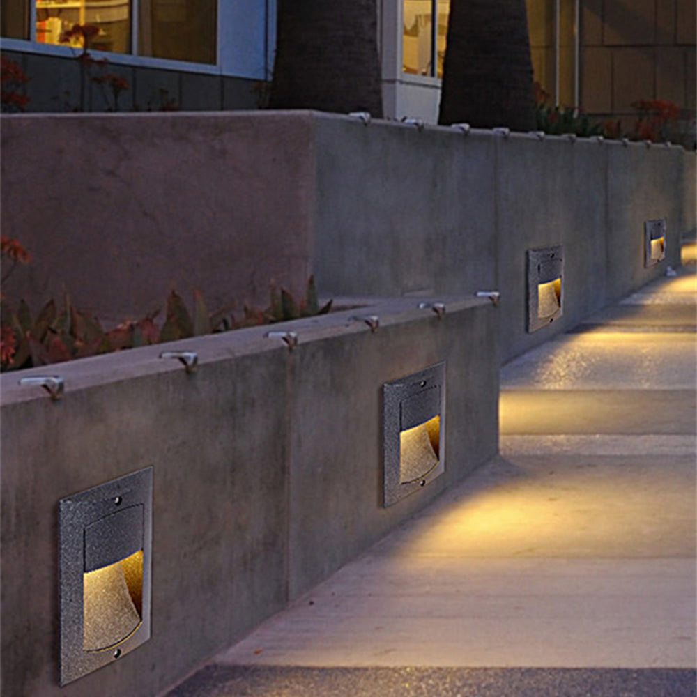 Ray Moderno Rectangular Metal Acrílico Aplique Eexterior