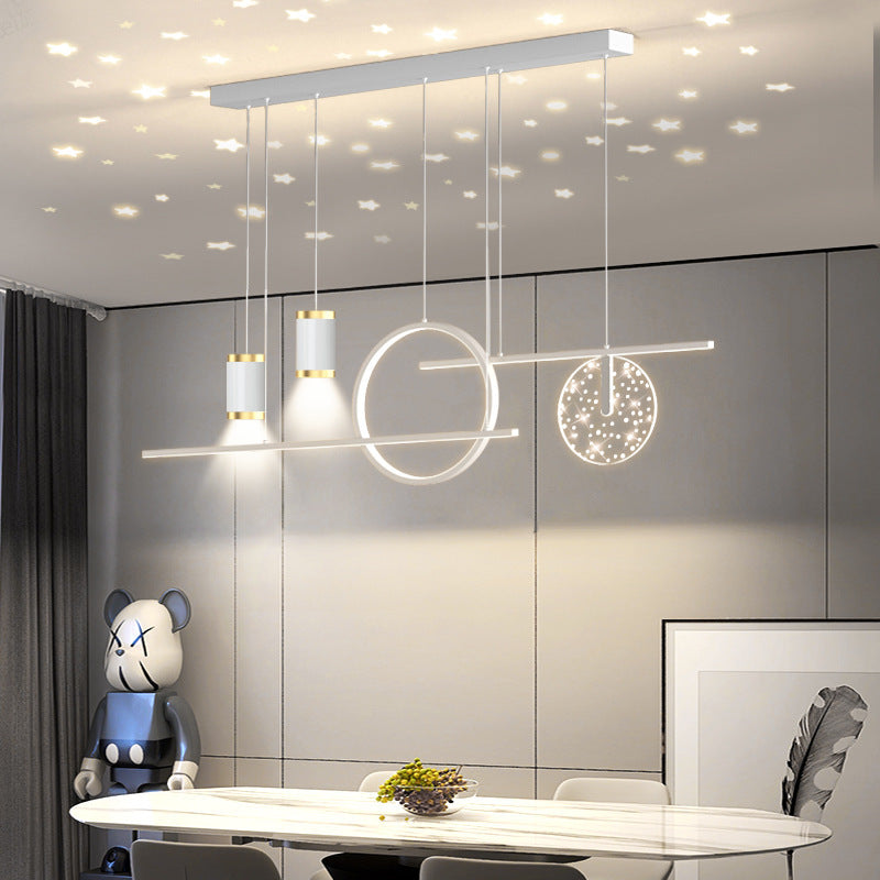 Arisha Moderna LED Estrella Metal Lámpara Colgante Negra/Blanca/Dorada