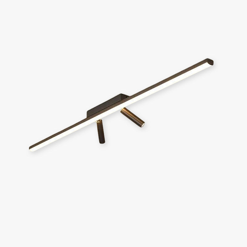 Aim Moderna Lineal Doble Foco Metal Lámpara de Techo Negra