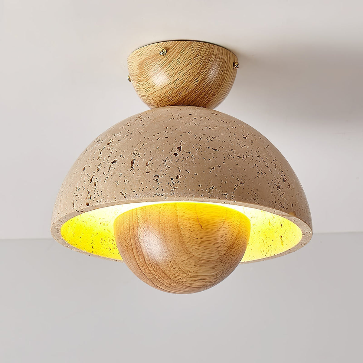 Tavivel travertino madera lámpara de techo