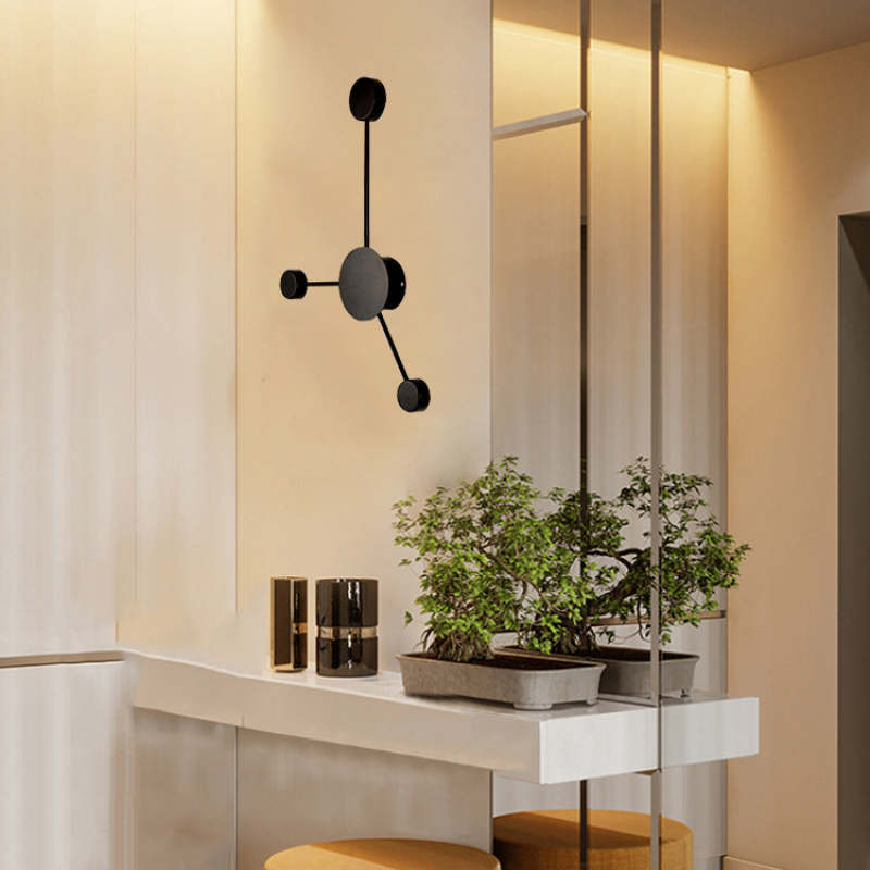 Arisha Moderno Multiple Metal Aplique de Pared Negro