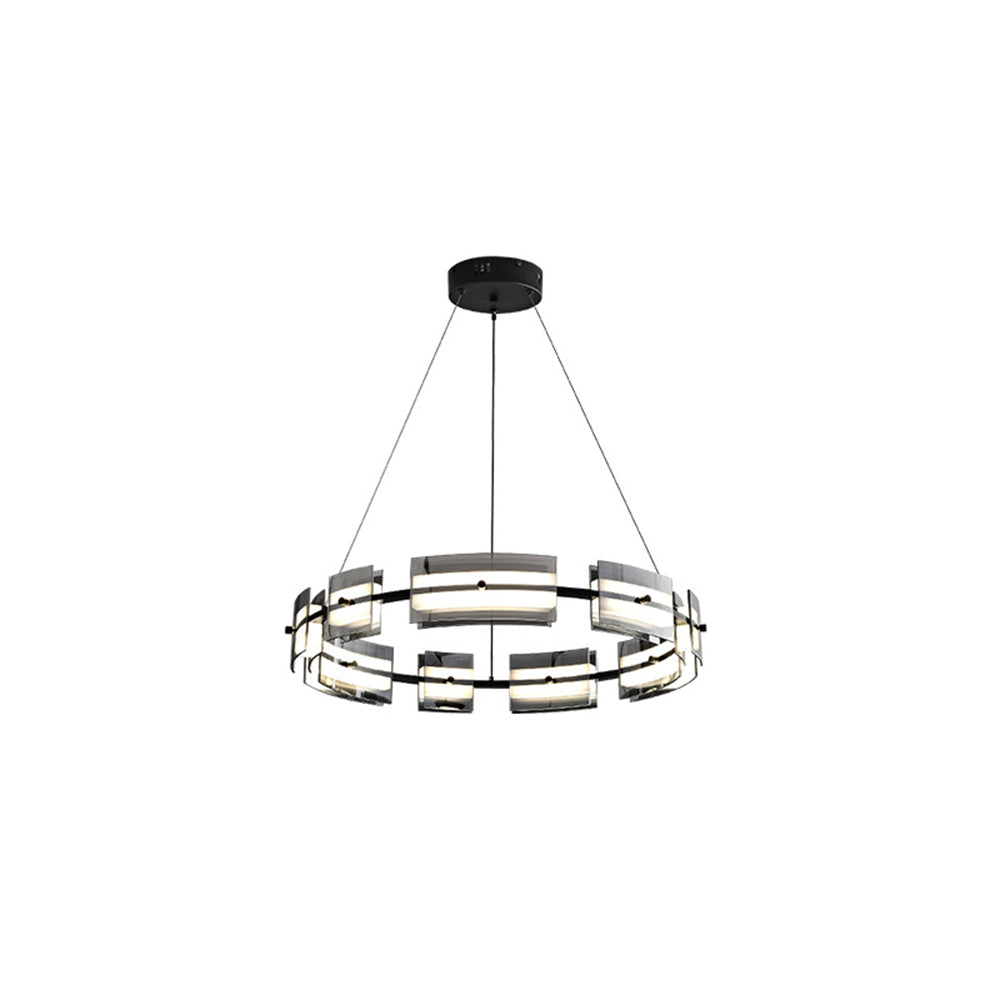 Arisha Minimalista Anular Metal Lámpara Colgante Negra/Ora
