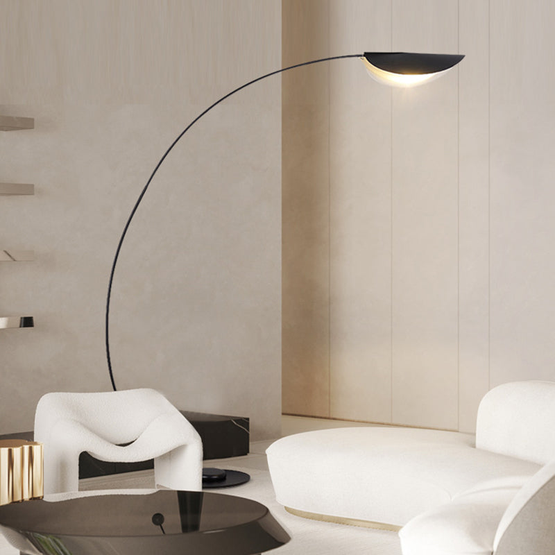 Mira Moderna Geométrica Metal LED Lámpara de Pie Negra