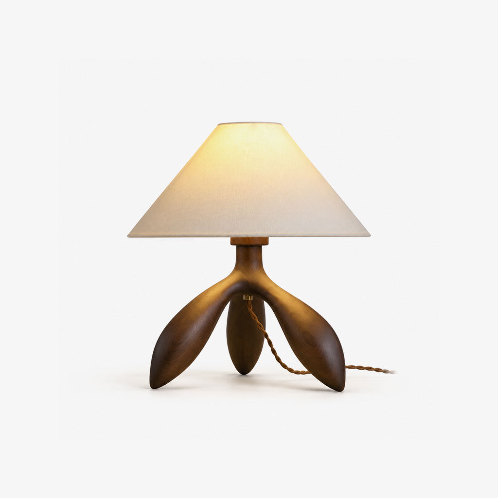 Lámpara de mesa de madera Vardencombe