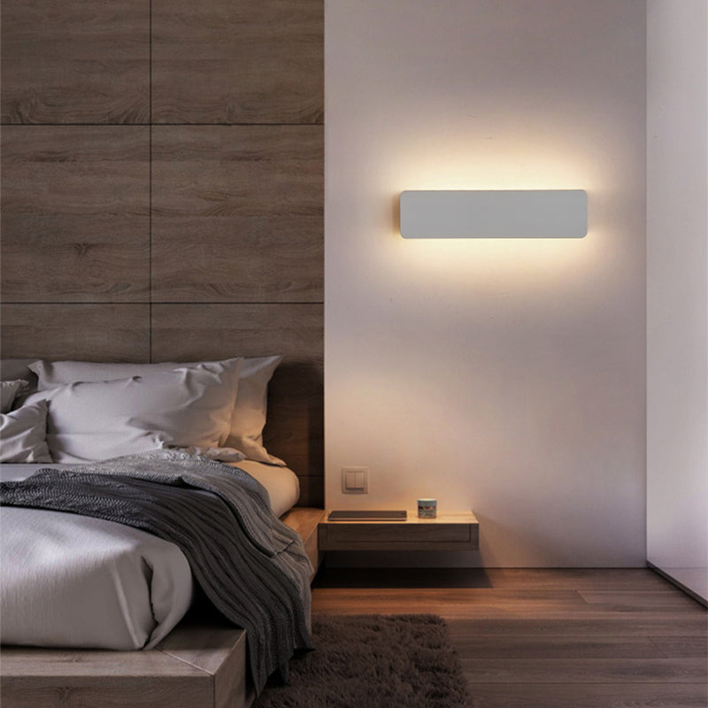 Ray Moderno LED Rectangular Aplique de Pared Interior Blanco