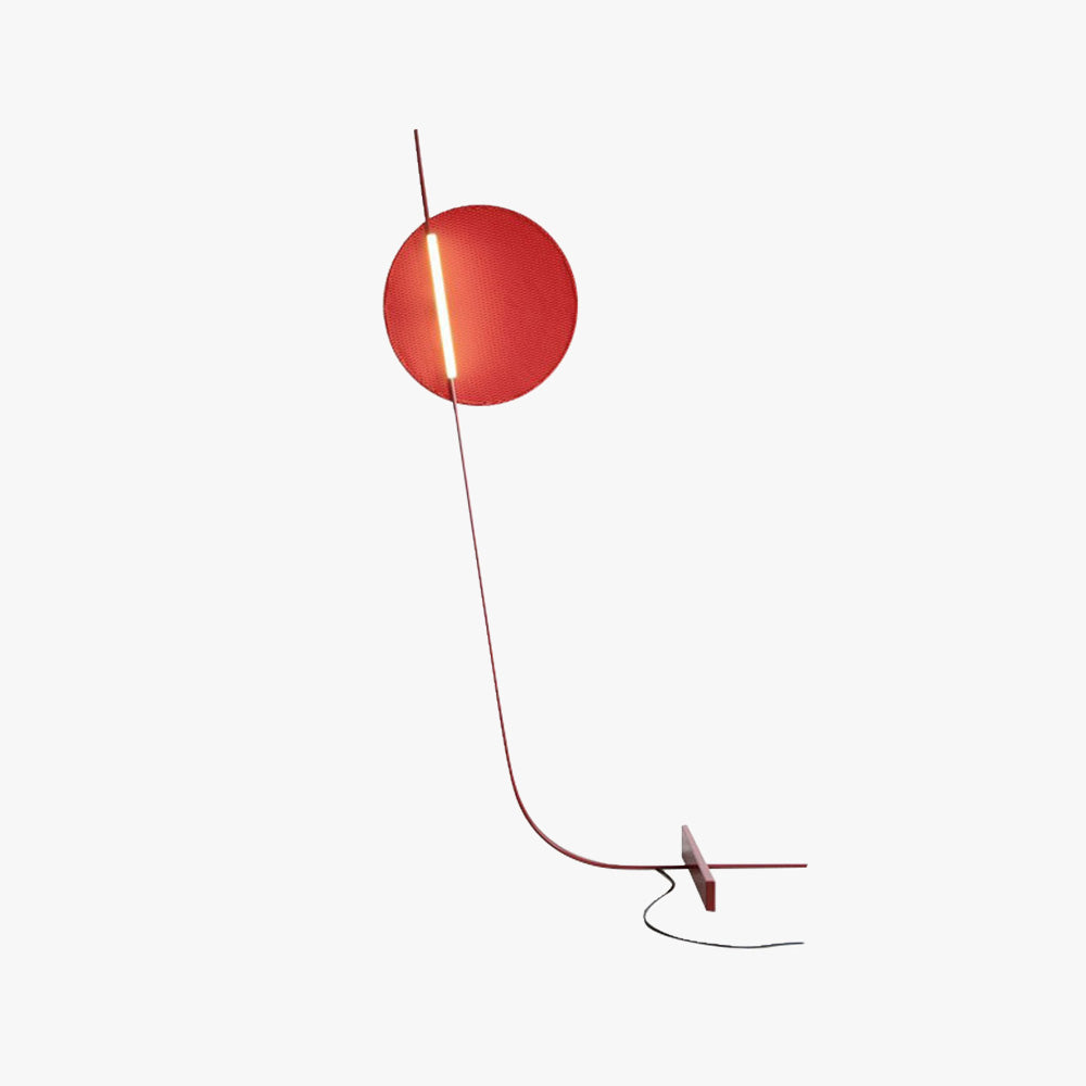 Mira Moderna Simple Metal/Fibra Lámpara de Pie Rojo
