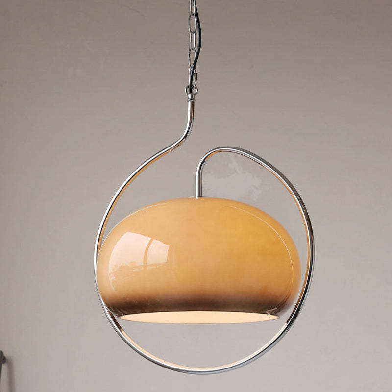 Valentina Vintage Retro Semicircular Metal/Vidrio Lámpara Colgante