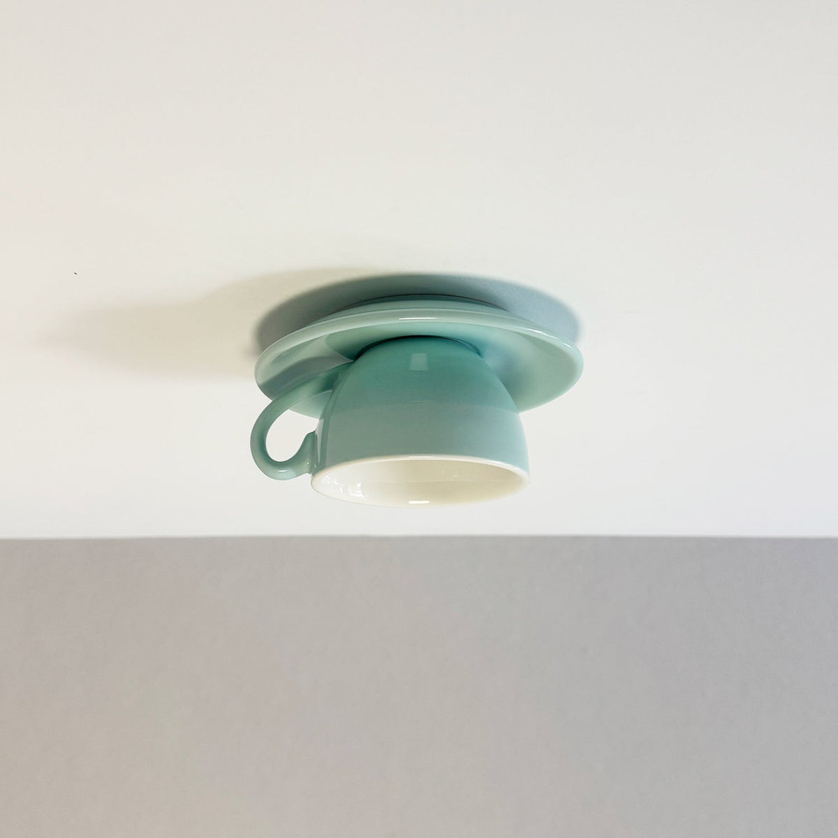 Valentina Lámpara de Techo Modern Coffee Cups Ceramic Flush Azul/Rosa/Amarillo