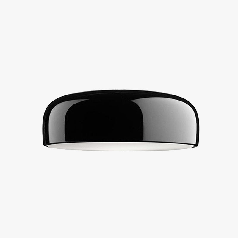 Arisha Nórdica Redonda Metal/Acrílico LED Lámpara de Techo Negra/Blanca