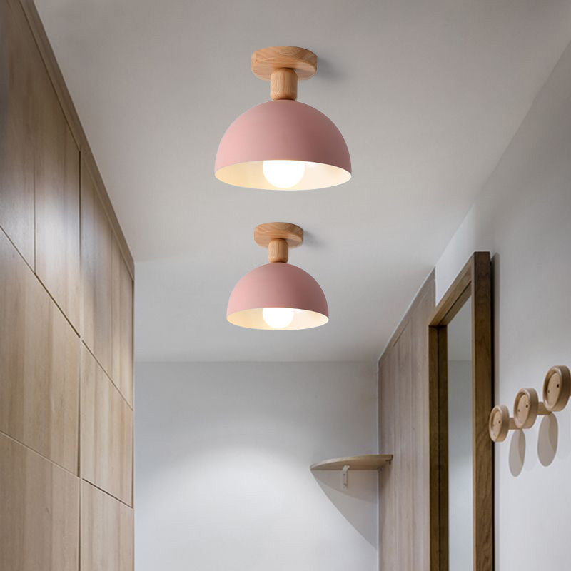 Muto Lámpara de Techo Moderna LED Madera/Metal Salón