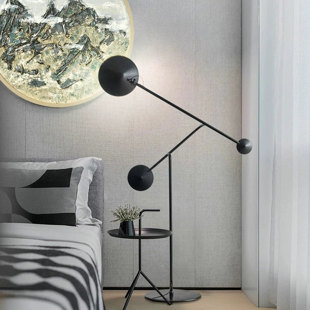 Mira Moderna Minimalista Metal Lámpara de Pie Negra