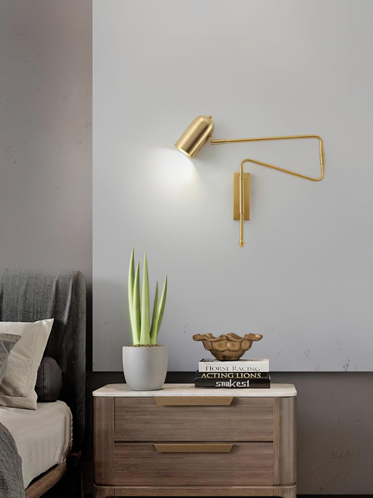 Nox aplique de pared regulable con brazo enchufe enchufable