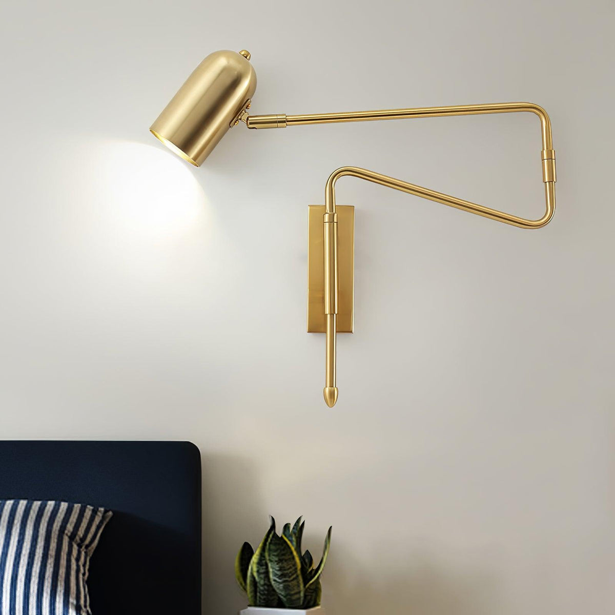 Nox aplique de pared regulable con brazo enchufe enchufable