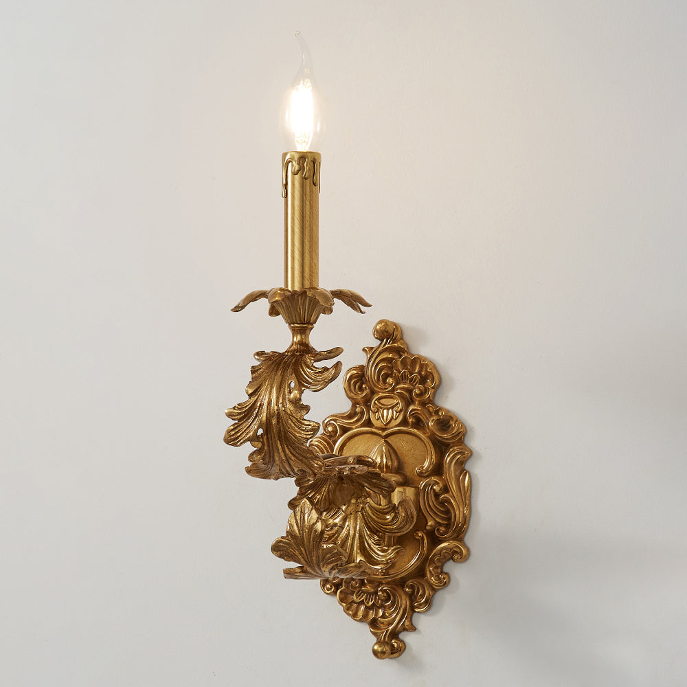 Aplique de pared dorado Cartouche