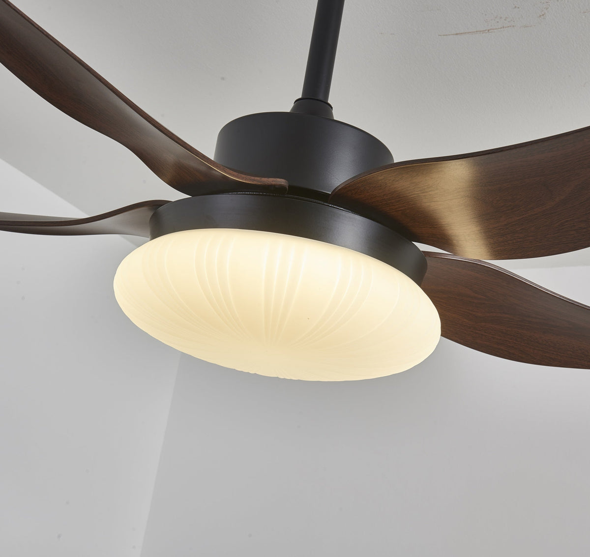 Zerith ventilador de techo con luz moderno de madera