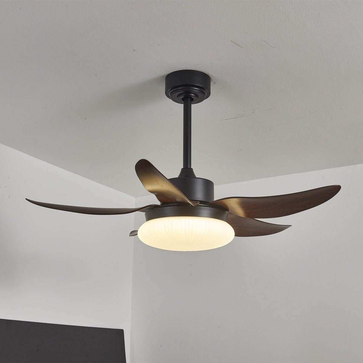 Zerith ventilador de techo con luz moderno de madera