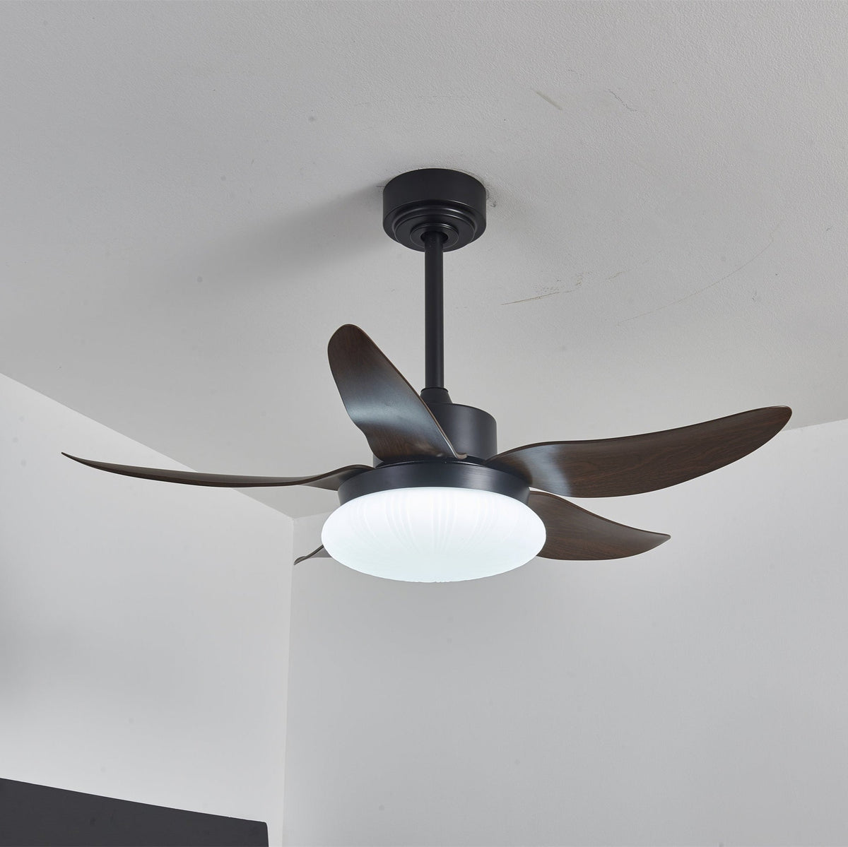 Zerith ventilador de techo con luz moderno de madera